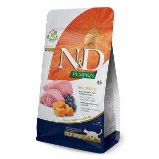 Farmina ND Pumpkin Neutered 1,5kg Lamb Blueberry dla kotów kastrowanych