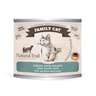 NATURAL TRAIL FAMILY CAT 200g indyk kaczka łosoś mokra karma dla kotów