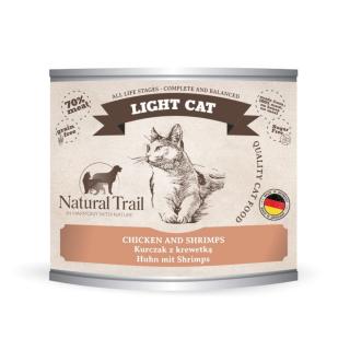 NATURAL TRAIL LIGHT CAT STERYLIZED 200g kurczak z krewetką mokra karma dla kotów