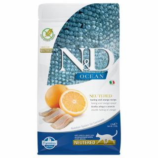 ND OCEAN Neutred Herring Orange 1,5kg Adult Cat fish dla kota kastrowanych Farmina