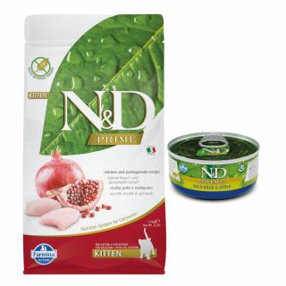 ND Prime Kitten 1,5kg Chicken Pomegranate Natural Delicious Farmina + puszka nd 1x wild boar 70g