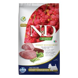 ND QUINOA Weight Management 2,5kg Mini Adult Lamb dla psów z nadwagą