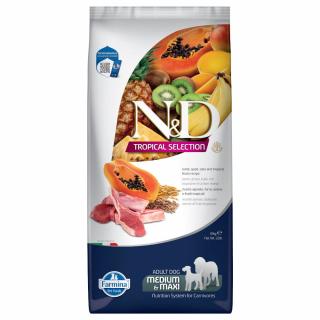 ND Tropical Selection Lamb 10kg Spelt Oats Medium Maxi Adult Farmina jagnięcina