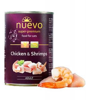 NUEVO Cat Chicken Shrimps 400g Adult karma w puszce dla kota kurczak krewetki
