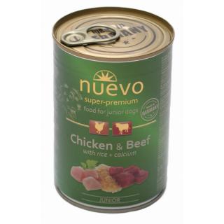 NUEVO Chicken Beef JUNIOR Dog 400g karma dla szczeniąt w puszce Super-Premium