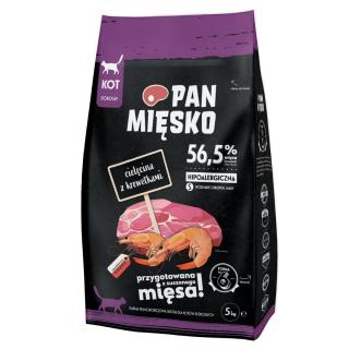 Pan Mięsko Cielęcina z Krewetkami 5kg dla kotów chrupki S