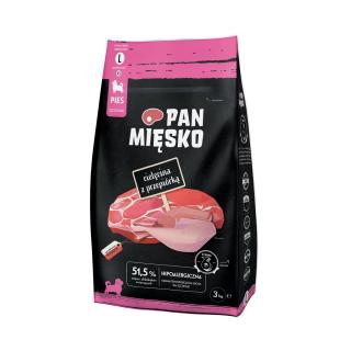 Pan Mięsko dla Szczeniąt Cielęcina z Przepiórką 3kg chrupki L