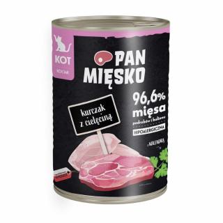 Pan Mięsko Kurczak z Cielęciną dla kociąt 400g puszka