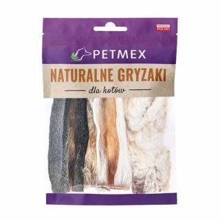 PETMEX Ucho Królika Z Futrem 4szt Gryzak dla kota