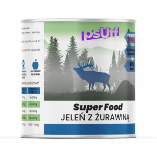 psUff Super Food Jeleń z żurawiną 850g