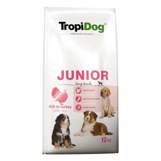 Tropidog JUNIOR LARGE Turkey 12kg Rice Premium Indyk z ryżem