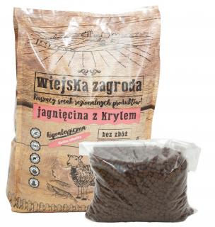 Wiejska Zagroda Jagnięcina z Krylem NA WAGĘ 1kg karma dla KOTÓW sterylizowanych