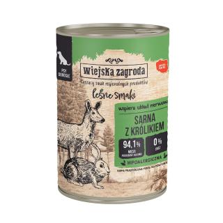 Wiejska Zagroda Leśne Smaki Sarna z Królikiem 400g mokra karma dla psów