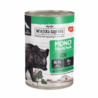 Wiejska Zagroda Monobiałkowa Dzik 400g karma w puszce dla psów