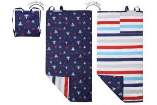 FlapJack Ręcznik Plecak Plażowy dla Dzieci 2w1 Rekin/Krab