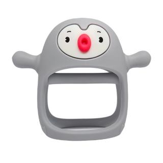 Smily Mia Gryzak Silikonowy Pingwin Buddy Light Grey