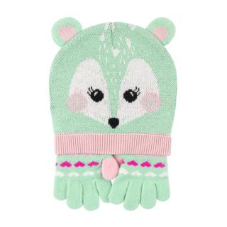 Zoocchini Komplet dla Dzieci Czapka i Rękawiczki Jelonek M