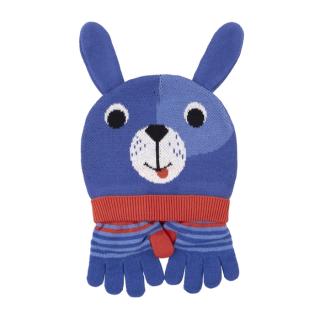 Zoocchini Komplet Jesienny dla Dzieci Czapka i Rękawiczki Pies S
