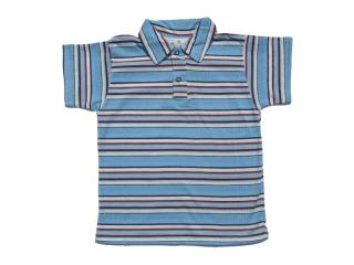 Bluzeczka Kubuś - niebieskie, czerwone, białe paseczki