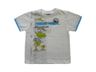 Koszulka chłopięca z dinozaurami, biała