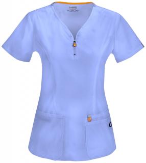 Bluza medyczna damska antybakteryjna 46600A/CLCH błękitna