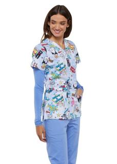 Cherokee Bluza medyczna damska Wzór TYPW