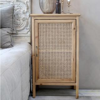 Szafka Boho Chic Antique z Rattanowym Frontem