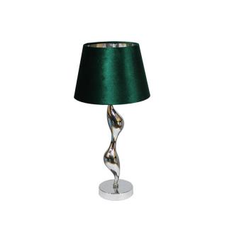 LAMPA STOŁOWA SREBRNA ABAŻUR ZIELONY EH401-TS1CHDG