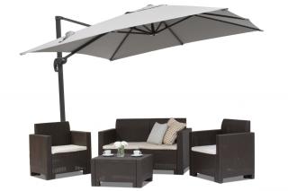 Deštník Garden Point Siena 2,5x2,5 m šedý