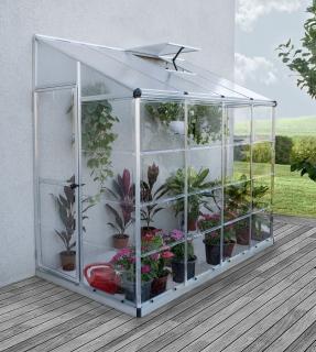 Malý nástěnný skleník Lean To Hybrid 1,24 x 2,44 m Palram - Canopia
