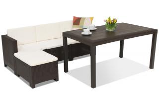 Nábytek do obývacího pokoje z technorattanu Nebraska Relax Corner 4 hnědá Bica