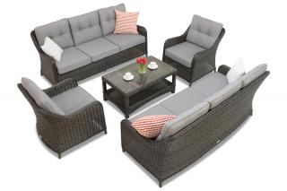 Sada luxusního technorattanového nábytku Toledo Coffee 8 antracit Garden Point