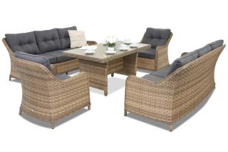 Technorattanový zahradní nábytek Toledo Apetito 8 Garden Point cappuccino