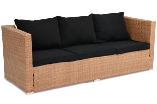 Třímístná pohovka z technorattanu Roma Garden Point medová