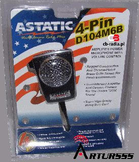 Mikrofon Astatic D104M6B  Amplified POWER CERAMIC ( NAJLEPSZY )