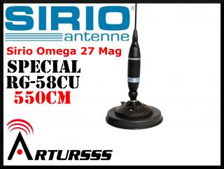 Sirio Omega 27 MAG  antena CB magnesowa 94 cm Kabel 5,5m ( dla kombi )