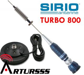 Sirio Turbo 800 MAG125 antena CB magnesowa 85 cm