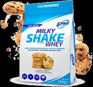 6PAK Milky Shake Whey 700g białko WPC o smaku ciasteczkowym