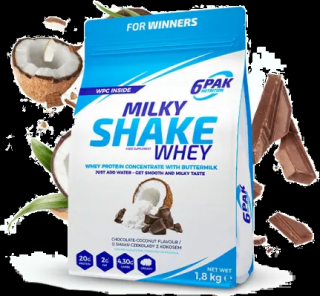 6PAK Milky Shake Whey 700g białko WPC o smaku kokosowo-czekoladowym