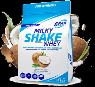 6PAK Milky Shake Whey 700g białko WPC o smaku kokosowym