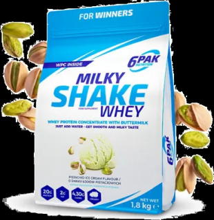6PAK Milky Shake Whey 700g białko WPC o smaku lodów pistacjowych