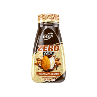 6PAK Nutrition Syrup ZERO (Syrop bez tłuszczu i cukrów) 500ml Czekoladowo-Migdałowy