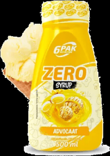 6PAK Syrop Zero 500 ml o smaku advocat