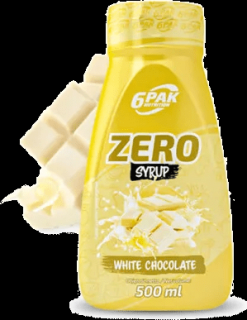 6PAK Syrop Zero 500 ml o smaku białej czekolady