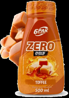 6PAK Syrop Zero 500 ml o smaku toffee