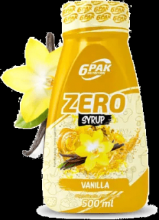 6PAK Syrop Zero 500 ml o smaku waniliowym