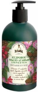 Agafi mydło w płynie do rąk i ciała cedrowe 500 ml  receptury babci agafi