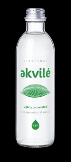 Akvile naturalna woda mineralna lekko gazowana 330 ml (szkło)