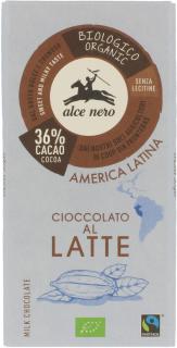 Alce nero czekolada mleczna fair trade bio 100 g