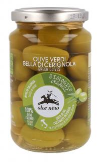 Alce nero oliwki zielone bella di cerignola z pestką w zalewie bio 350 g (180 g)